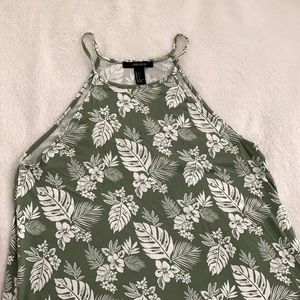 F21 Floral Green Dress